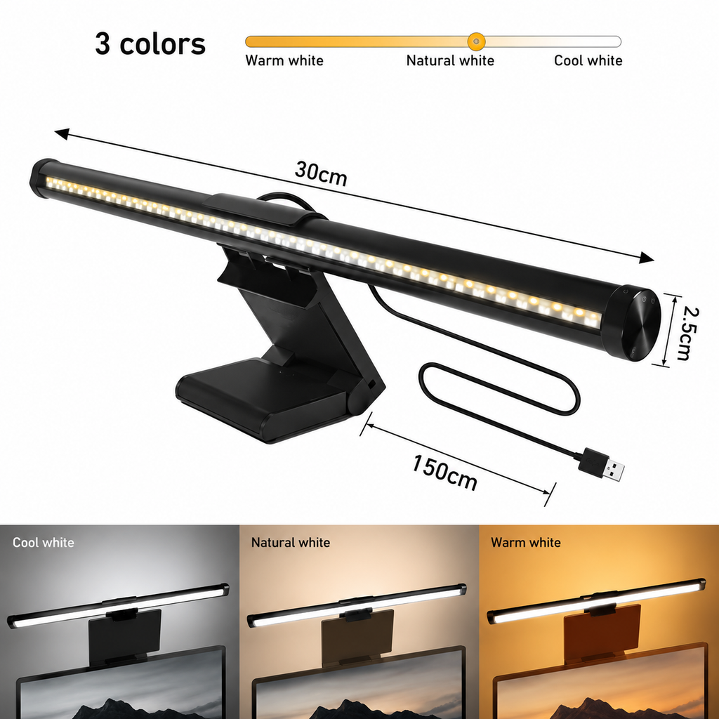 LumiSpace LED Monitor Light Bar for Computer Screens & Home Office Setups